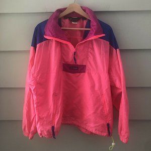 Vintage Columbia Windbreaker Crazy Neon Pink XL